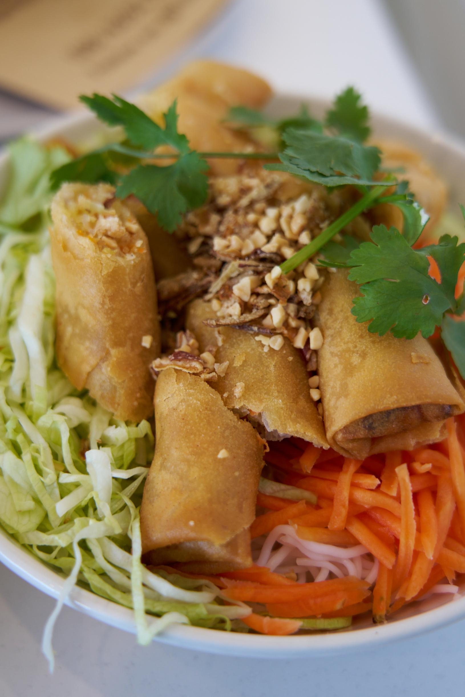 Fresh cold rolls in rice paper
