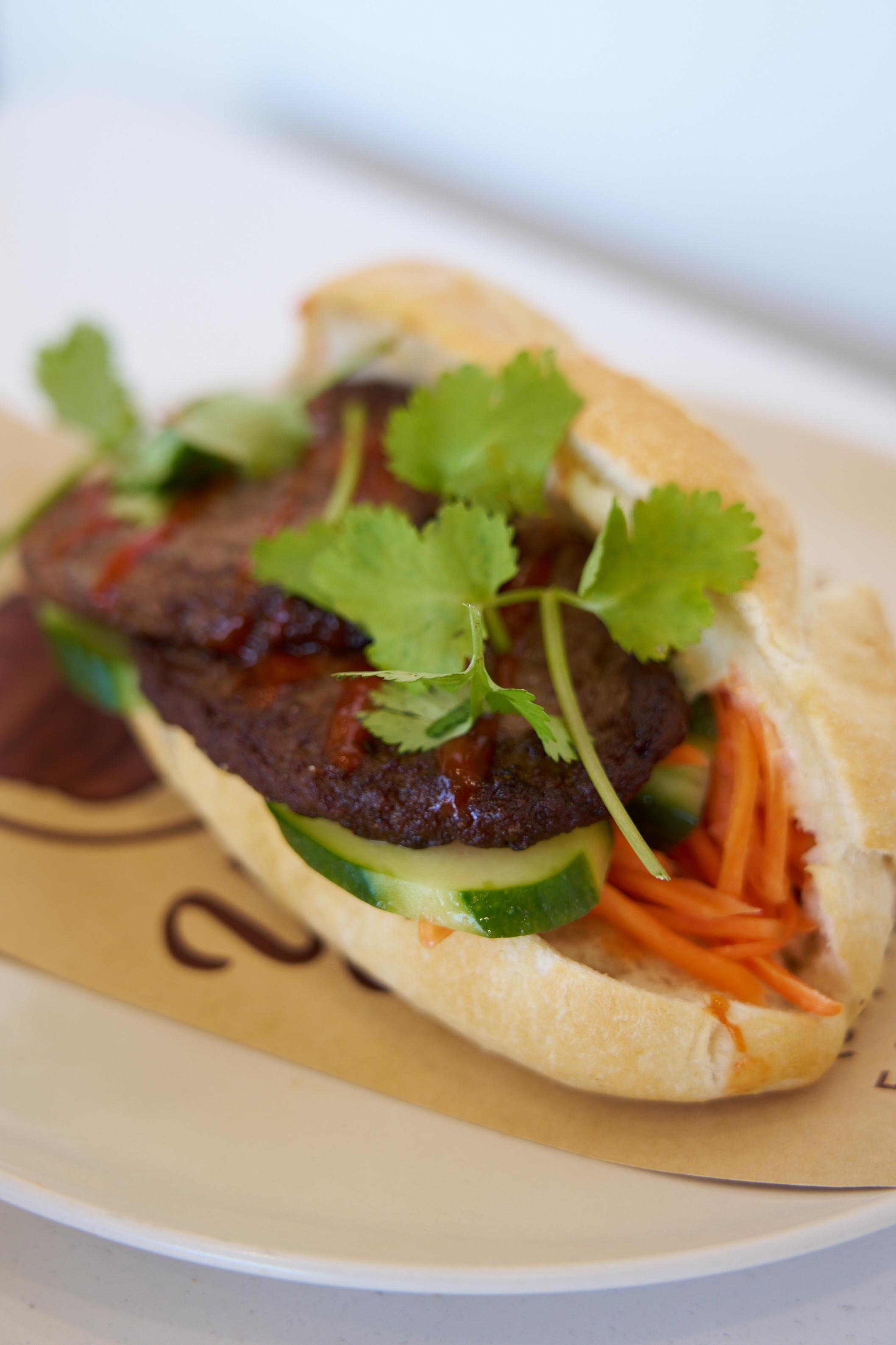 Combination banh mi with pork and chicken